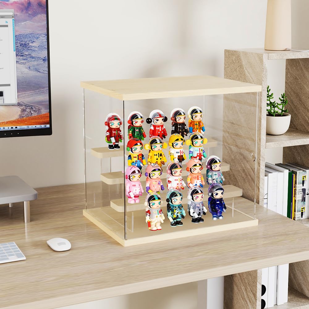 Amazon.co.jp: ドア付きアクリルディスプレイケース 3段アクリル