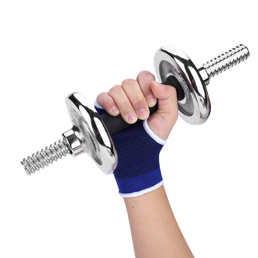 Polsino da Polso sviluppato Bretelle da Polso Supporto per la Mano Traspirante per Fitness per Sollevamento Pesi(Blu)