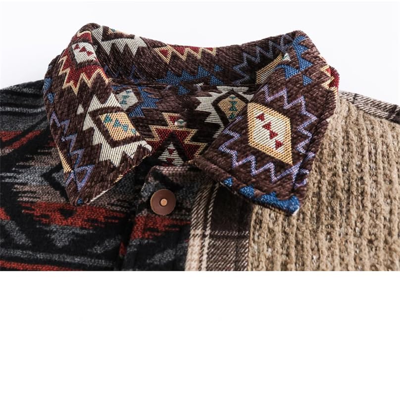 Men's Denim Jacket Male's Patchwork Chinese Style Casual Coat4