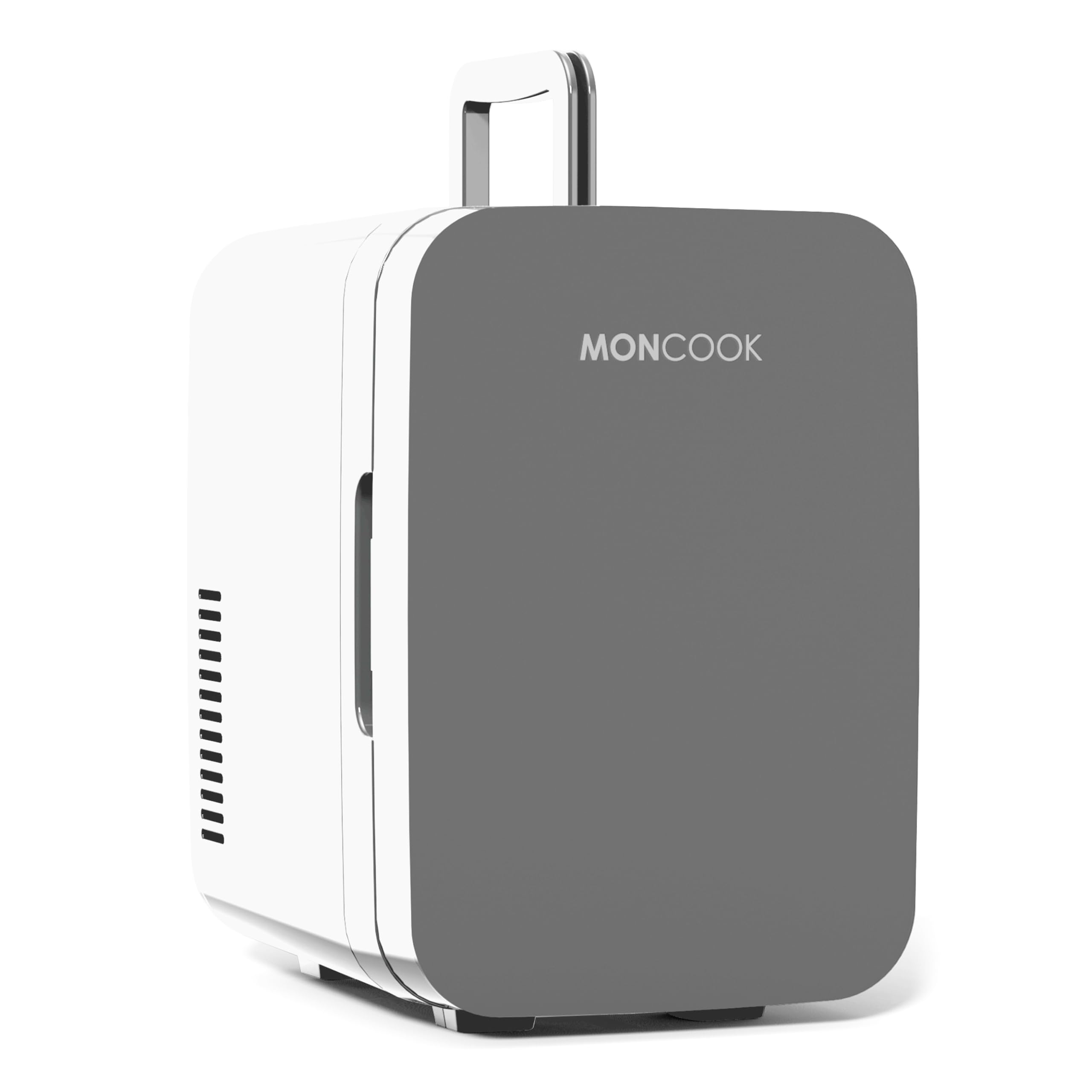 MONCOOK Mini Fridge For Bedrooms - Small, Portable & Quiet - Glass Door Mini Fridge For Skincare, Food & Drinks - Cooling & Warming Function - Perfect For Home, Office, Car Or Travel - 6L White — view 10