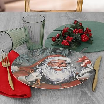 Keramika Santa Claus Serving Plate 26 Cm - 17979