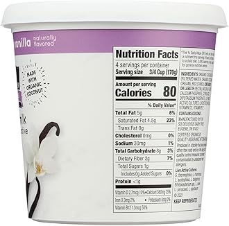 So Delicious Dairy Free Coconut Milk Yogurt, Unsweetened Vanilla, 24 Ounce (Pack of 6)