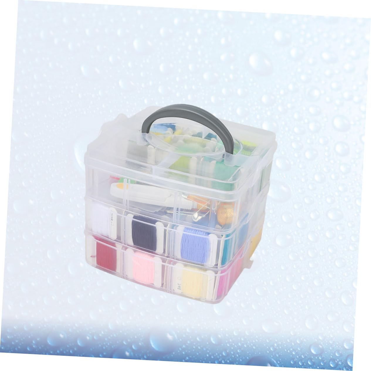 LOLIPPYY 1juego Herramientas De Bordado Con Hilos Coloridos y Accesorios Caja De Almacenamiento Para Diy Costura Casa Mujeres y Niñas