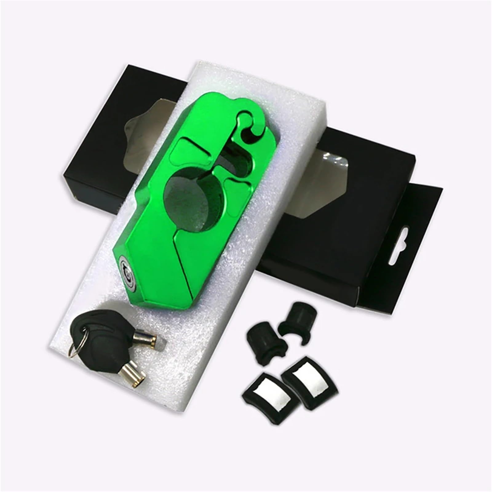 Noauqwtv Green Motorcycle Handlebar Lock Motorcycle Universal Lock Handlebar Brake Handle Solid Imitating Steal Safety Lockwire(Green)