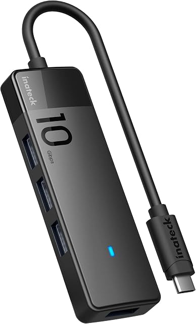Inateck USB 3.2 Gen 2 prędkości, hub USB-C na USB z 4 portami USB-A, HB2025