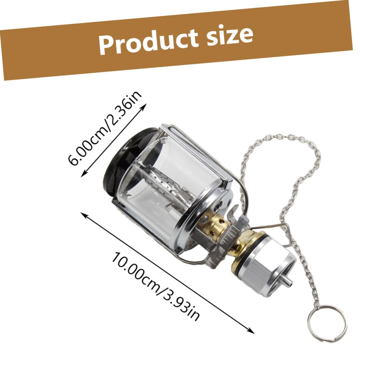 ibasenice Tragbare Gaslaterne für Outdoor Camping mit Beleuchtung Kompatibel mit Flachgas Tank und Schraubanschluss Notlampe