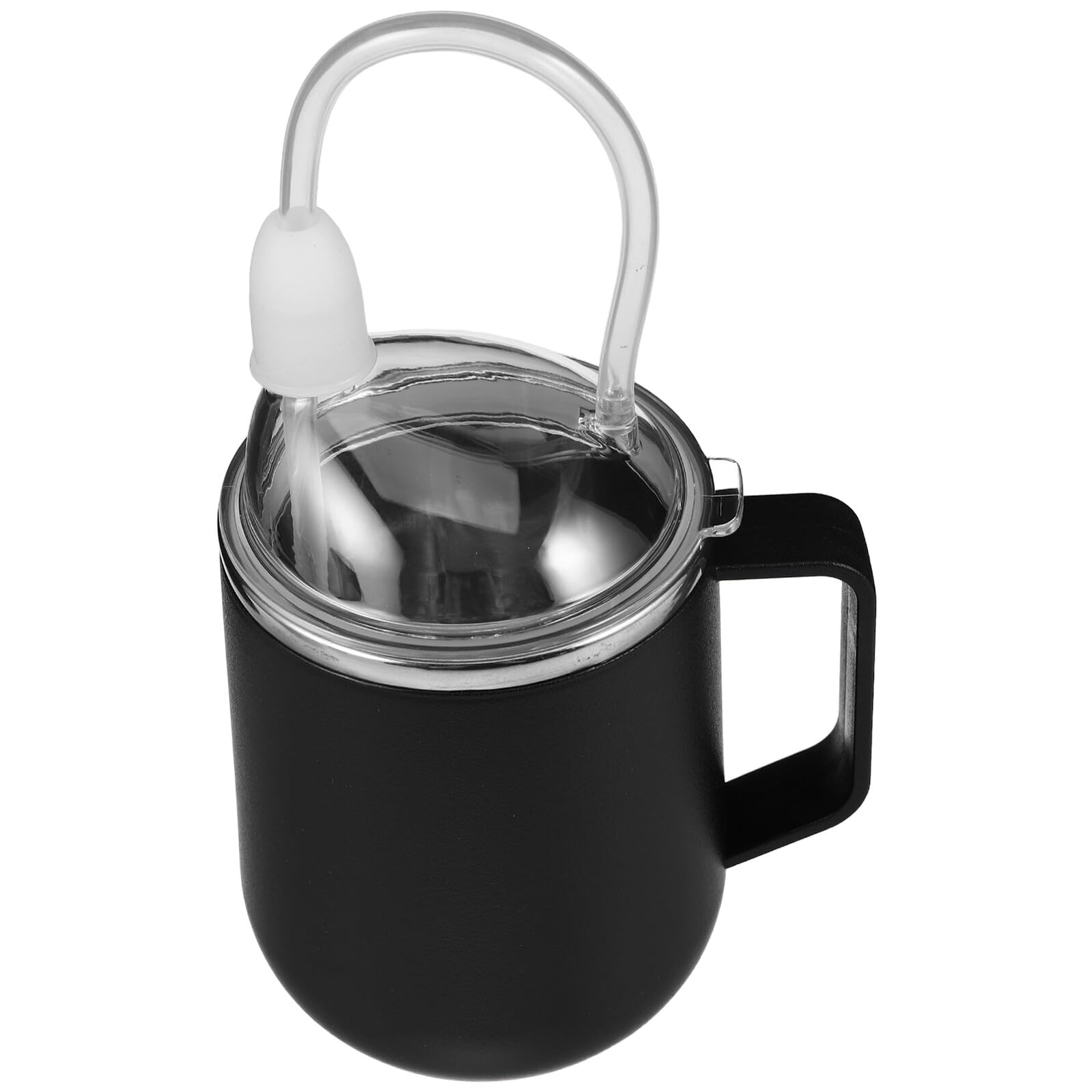 Auslaufsicherer Rutschfester Griff Edelstahl für Senioren Trinkbecher mit 450ml und Anti Erstickungs Design für Bettlägerige Patienten und Pflege