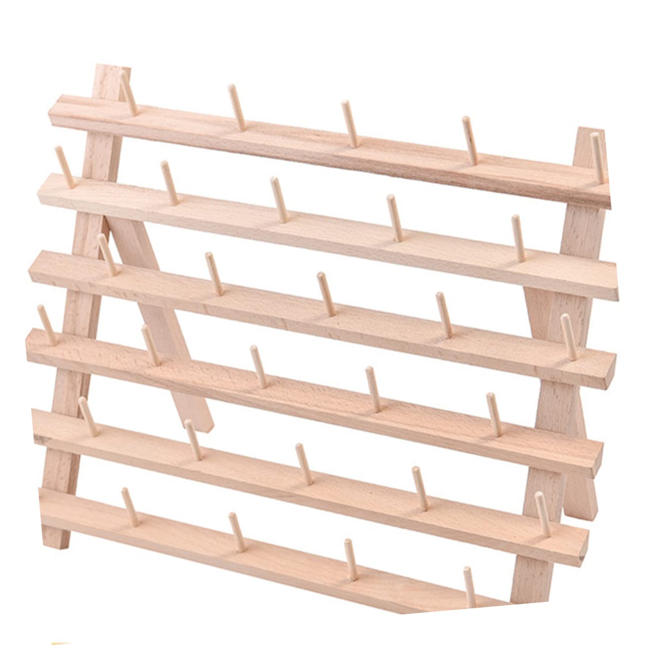 Operitacx Spulenhalter Aus Buchenholz Für Nähgarn Faltbarer Organizer Mit Garnrollenhalterungen Garnregal Für Stickmaschinen Und Quilten Platzsparend Wand Oder Tisch Aufstellbar