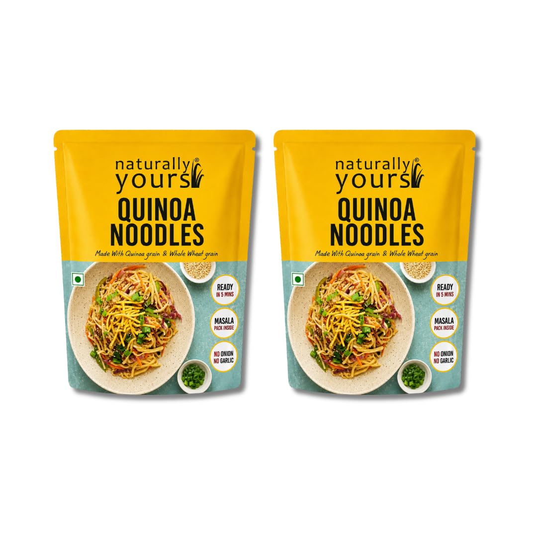 Naturally Yours Quinoa Hakka Noodles | Made with Quinoa & Whole Wheat | No Maida, No Onion No Garlic, 100% Jain Friendly, Non-Fried, Vegan, Preservative Free, No MSG | High Protein & Fiber | Tastemaker Included | 180g (Pack of 2)-image-13