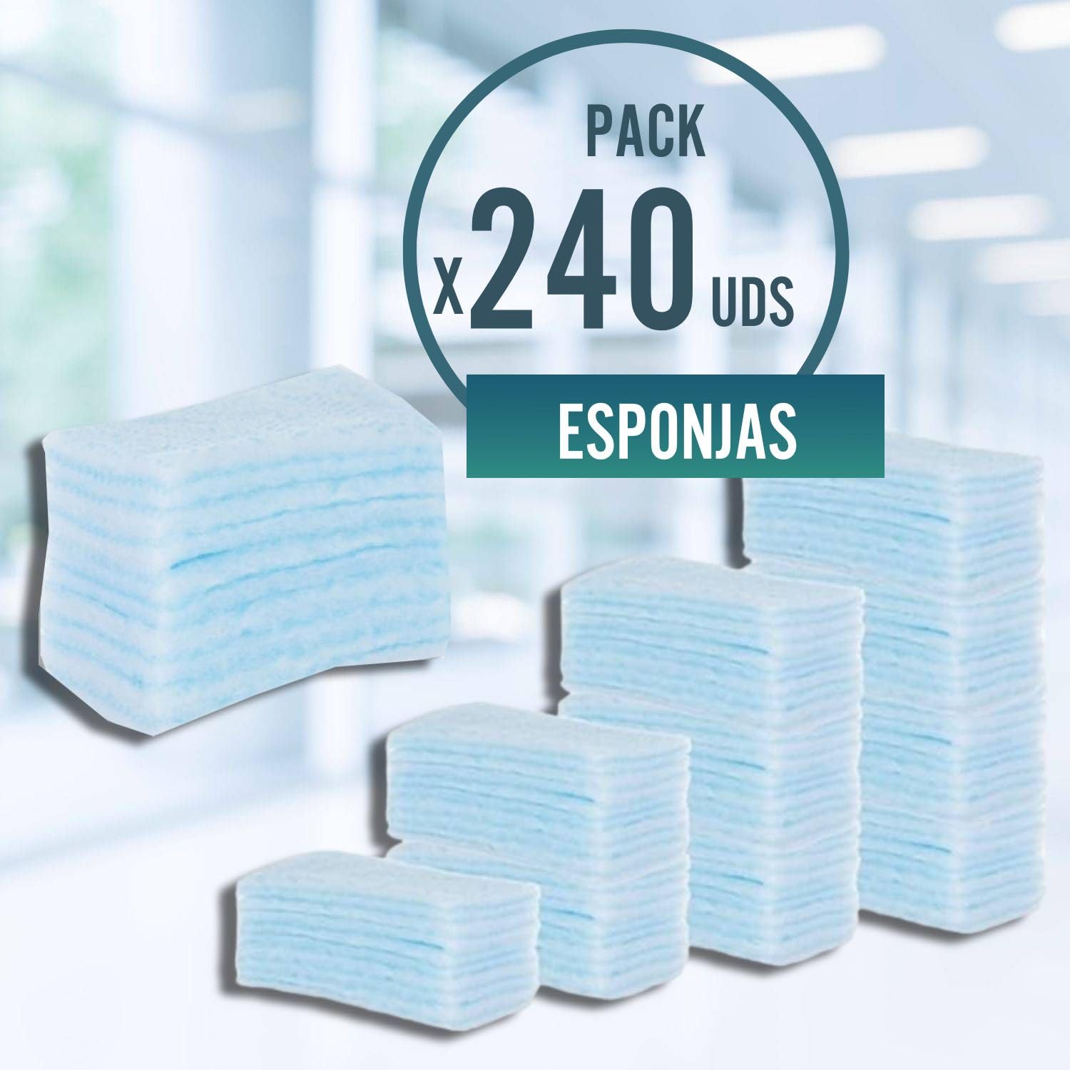 OrtoPrime 240 Esponjas Jabonosas Desechables Hipoalergénicas Suaves - Toallitas Jabonosas para Bebes Niños y Adultos