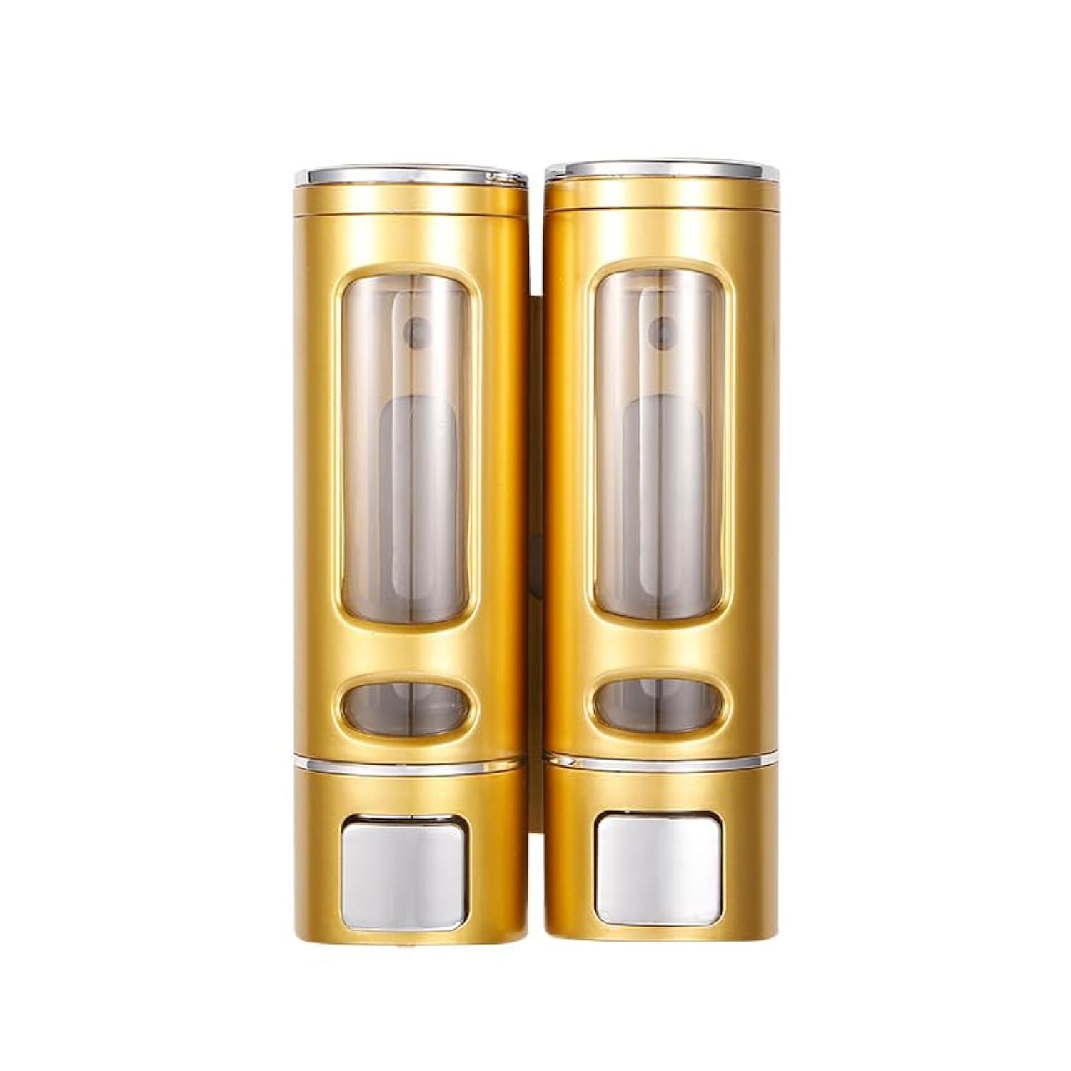 Liquid Soap Dispenser Wall Mount, 2 Chamber Bathroom Shower Pump Dispenser,Press Manually Lotion Soap Dispenser Use for Shampoo, Soap, Conditioner,