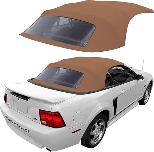 Capota convertible para automóvil, en tela de lona con ventana de plástico, Saddle