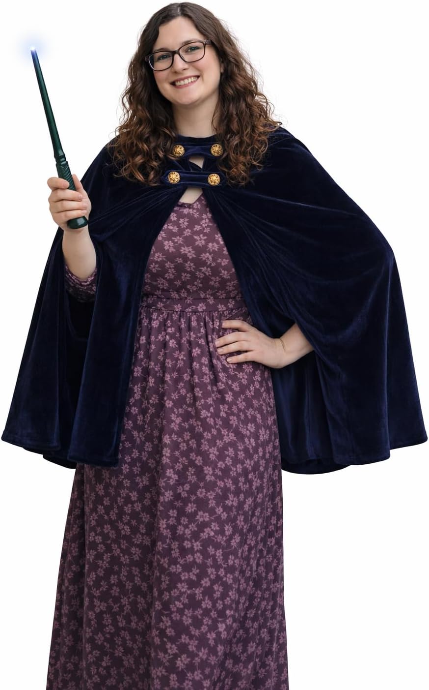 Medieval Cape Satin Lined Renaissance Cloak with Arm Slits, Costume Cape for LARP, Gothic, Fantasy, Theatre