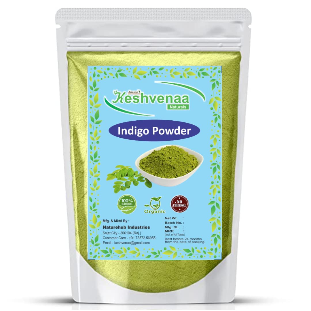 Keshvenna Naturals 100% Organic Indigo Powder (chamical free natural hair dye)Indigofera tinctoria / Indigo Leaf Powder natural hair color (50 gm)-picture-16