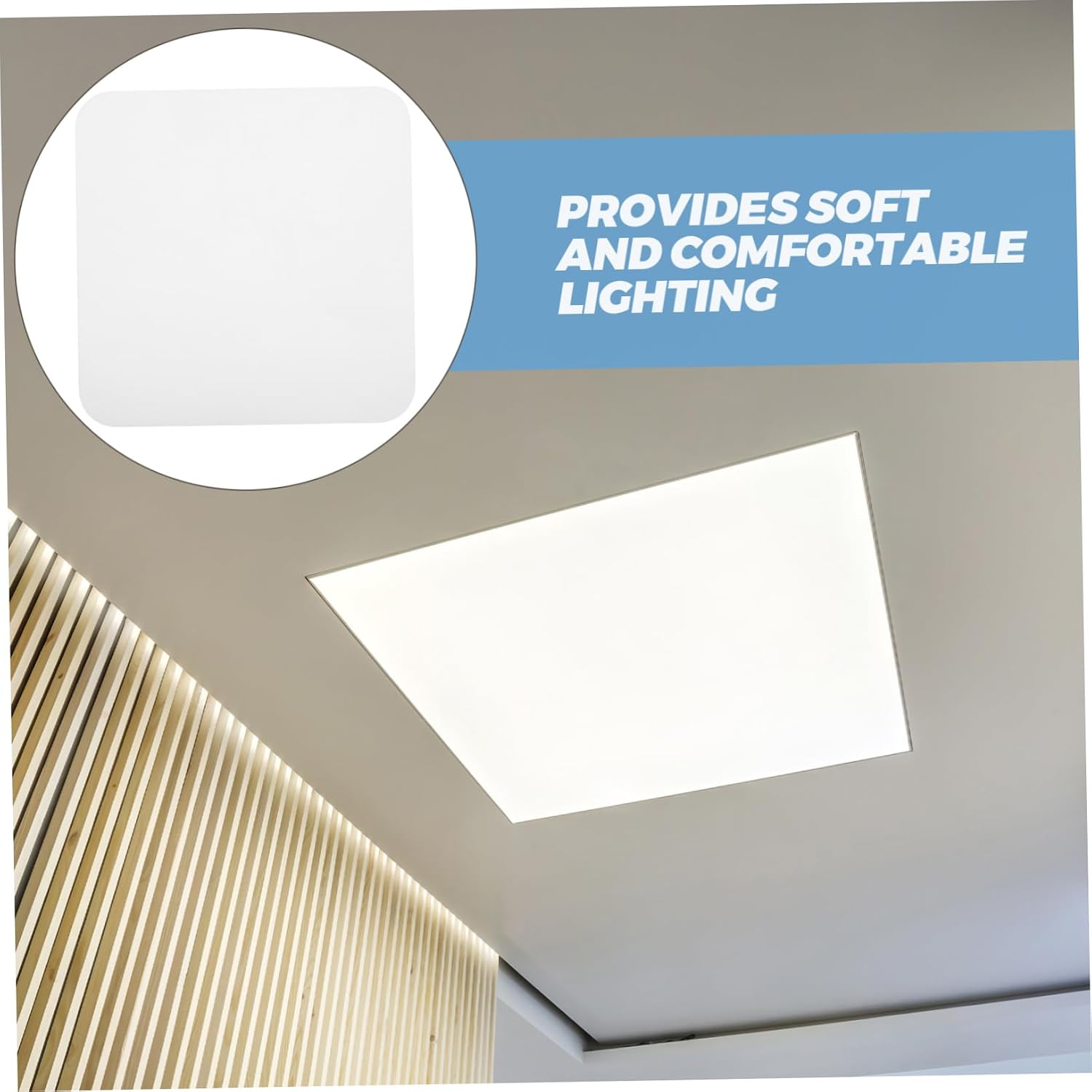 OUNONA Lampshade Diffuser Cover Square Acrylic Sheet for Ceiling Light Fixtures Provides Soft Comfortable Lighting for Bedroom and Living Room Decor Easy to Install Maintain