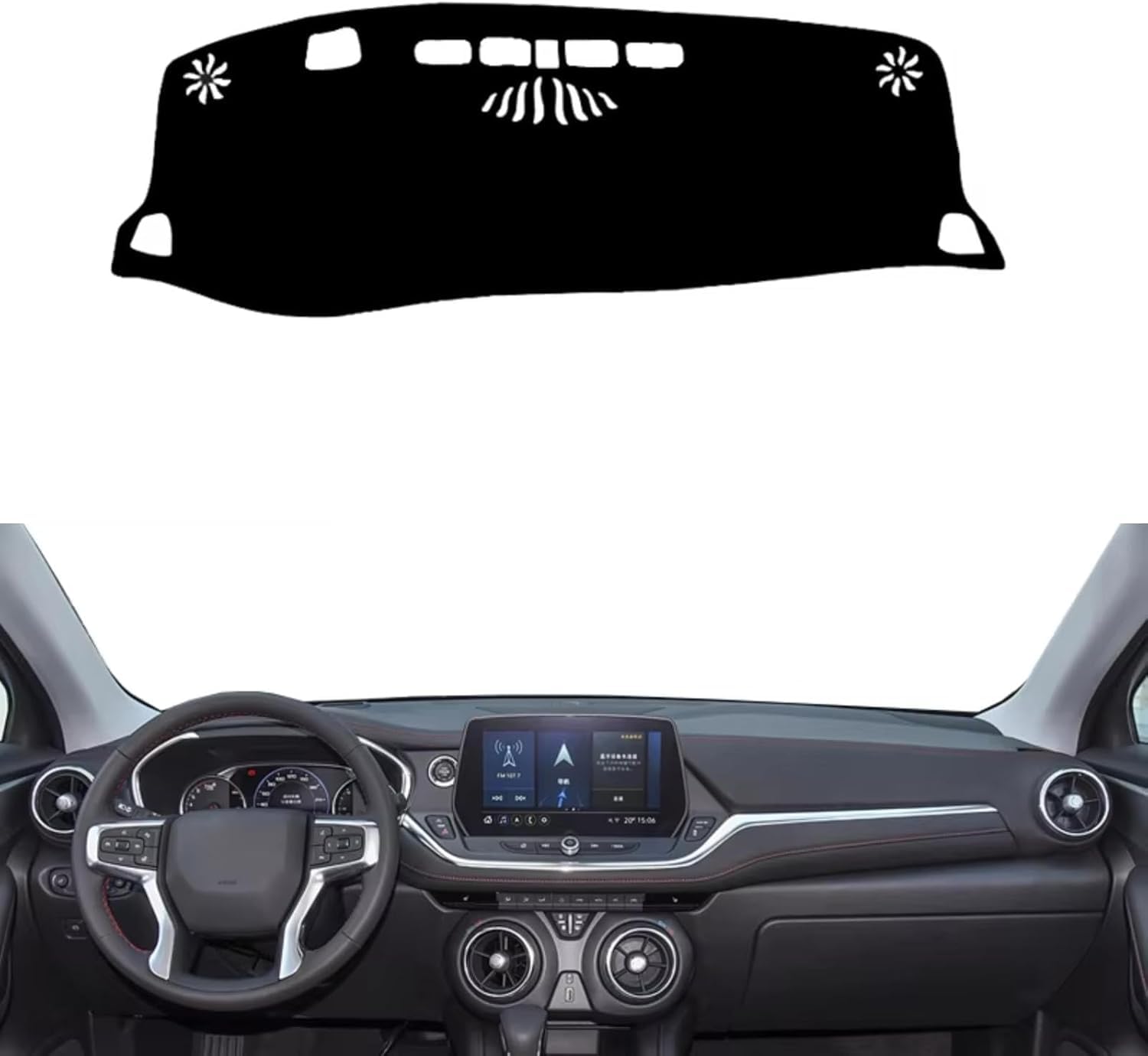 DdaiXQ Car Dashboard Mat For Blazer 2018-2024, Anti Slip Anti Glare Dustproof Dashboard Cover Pad Protector Dash Cover Sunshade Dashmat