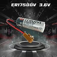 Vista 2 de (1 paquete) ER17500V/3.6V 2700mAh Baterías de litio no recargables Batería de reserva CNC con enchufe marrón