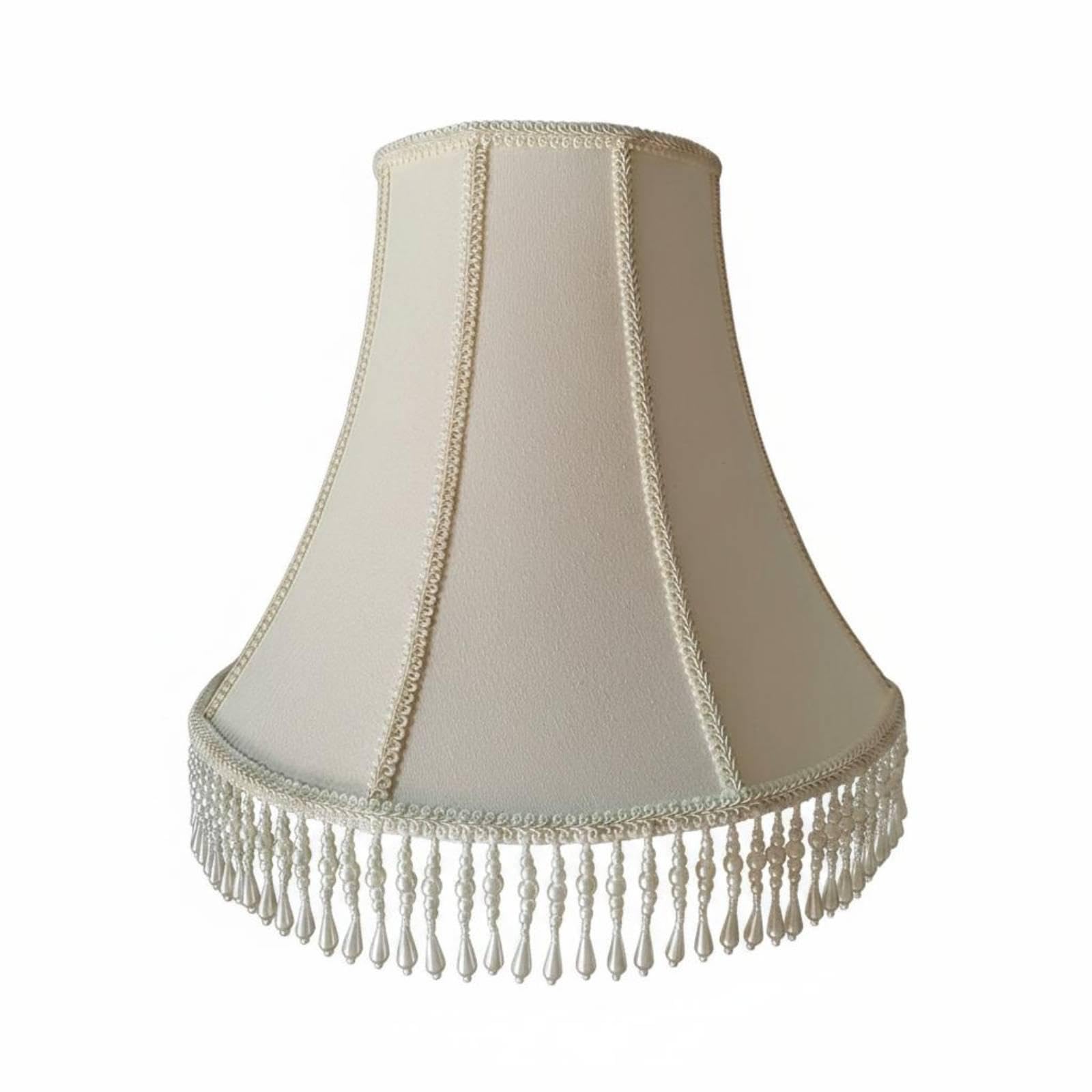 Beaded Lampshade Provincial Chic Floor Lamp Shade Linen Texture Table Lamp Shade for Lobby Area, Guest Room S Top Small Hole-image-24