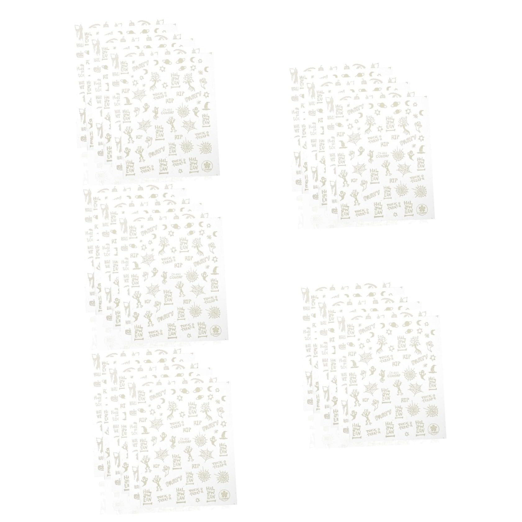 Healeved 30fogli Adesivi Per Unghie Glow in The Dark Decorazioni Per Nail Art Halloween Facili Applicare Su Unghie o Per e Speciali
