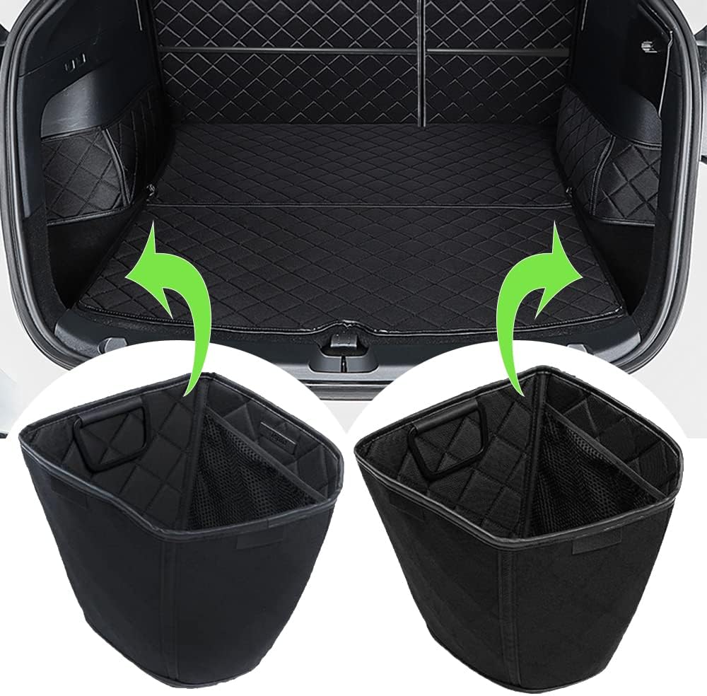 EVAUTO Tesla Model Y Trunk Boot Storage Organizer Left And Right Trunk Pockets 2022 2021 2020 Accessories-2 Pack