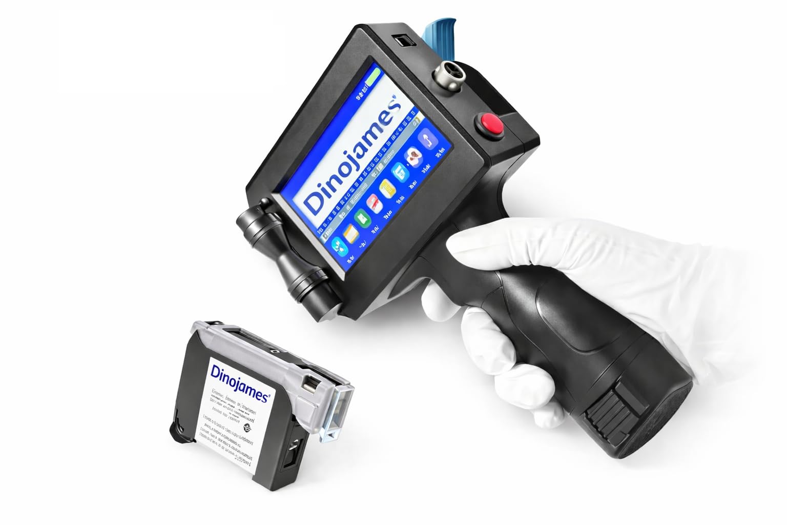 dinojames Handheld Inkjet Printer, 4.3" Touch Screen, 600 DPI, Portable Batch Coding Machine for Date, MRP, Expiry, Barcode, QR Code Printing Size-12.7mm-image-34
