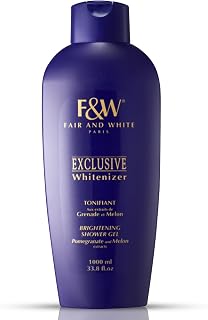 FAIR & WHITE Exclusive, Skin Brightening Body Wash - 33.8 fl.oz / 1000ml – Daily Shower Gel, Uneven Skin Tone, with Pomegranate and Melon Extracts