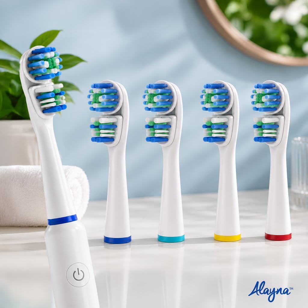 Cabezales de cepillo de repuesto compatibles con OralB Braun - Best Double Clean, paquete de 20 cabezales de repuesto para cepillo de dientes eléctrico Oral B Pro, 1000, 8000, 9000, adultos, niños