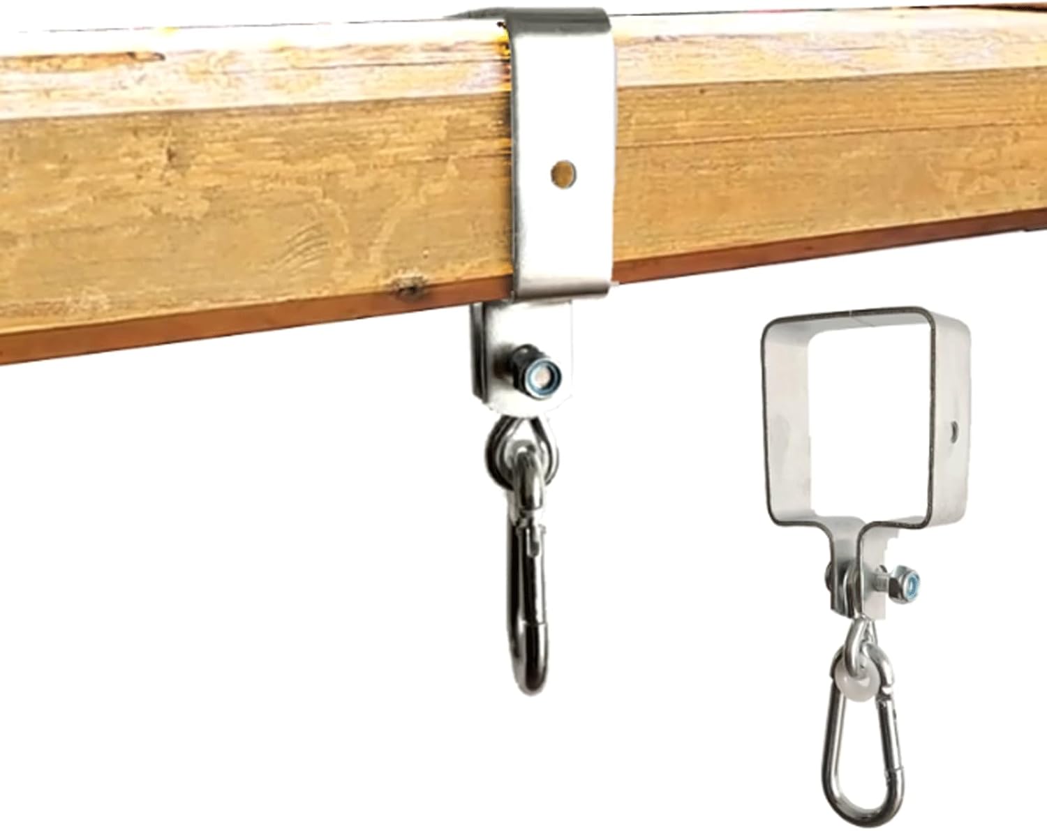 Hammock Hooks，Swing Hooks Heavy Duty， Swing Hook Swing Square Pipe Hook Horizontal Bar Swing Buckle Accessories Load-Bearing Lifting Ring Square Tube Fastener(90 * 90 mm)