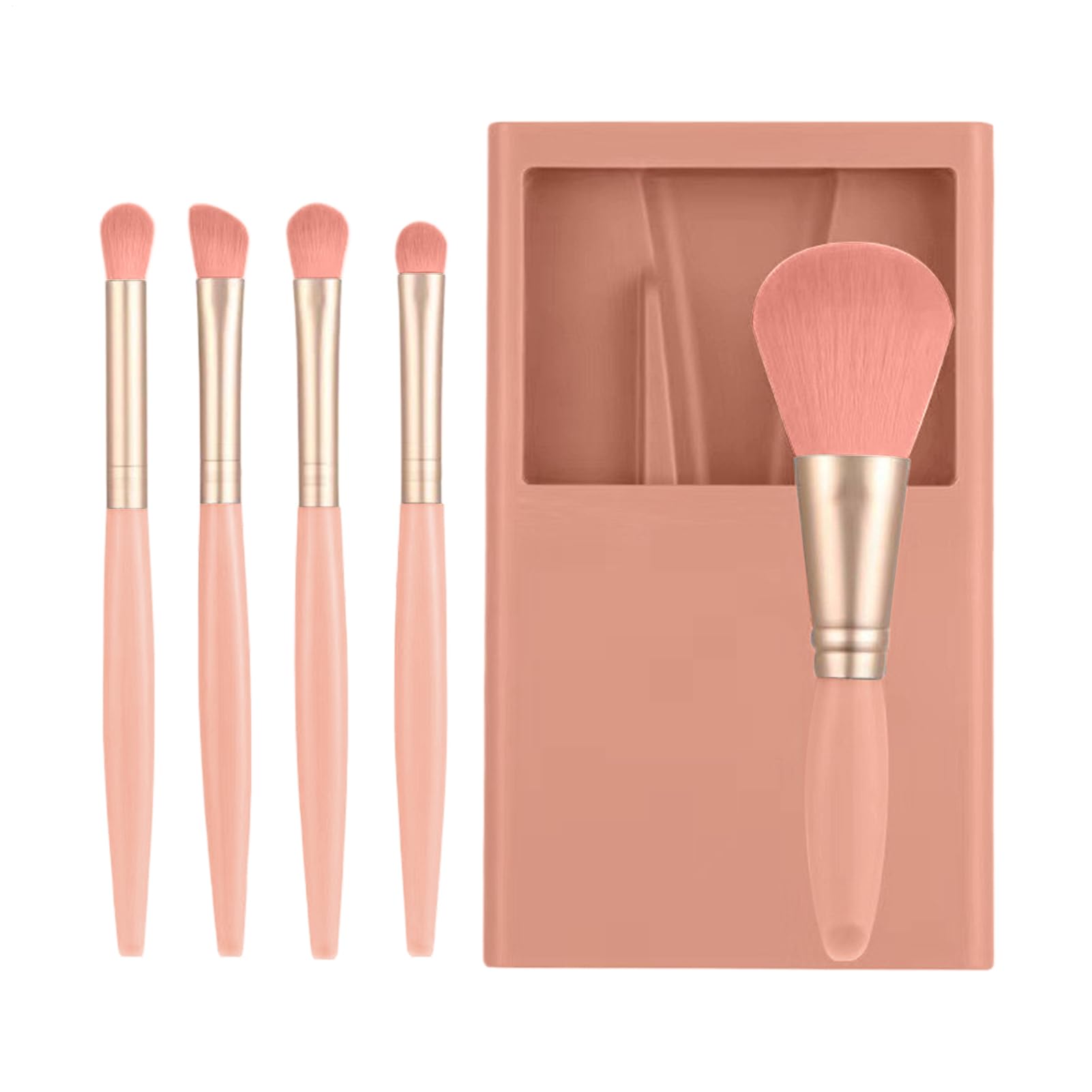 Easy to Clean Makeup Brush - Make Up Brushes Set, Makeup Brushes with Case and Mirror, Eyeshadow Blending with Protective Carry Case, Cosmetic Brush Kit, Eye Applicator for Face Contouring Blending