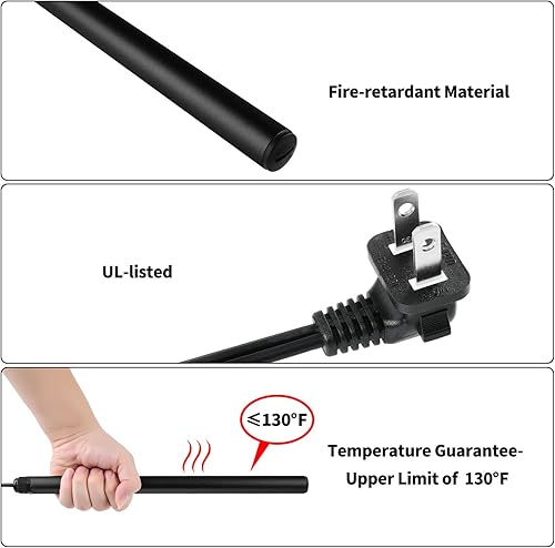 Miniatura 3 de briidea Varilla deshumidificadora segura, varilla que reduce la humedad con fácil instalación y cable de enchufe fácilmente roscado a través del