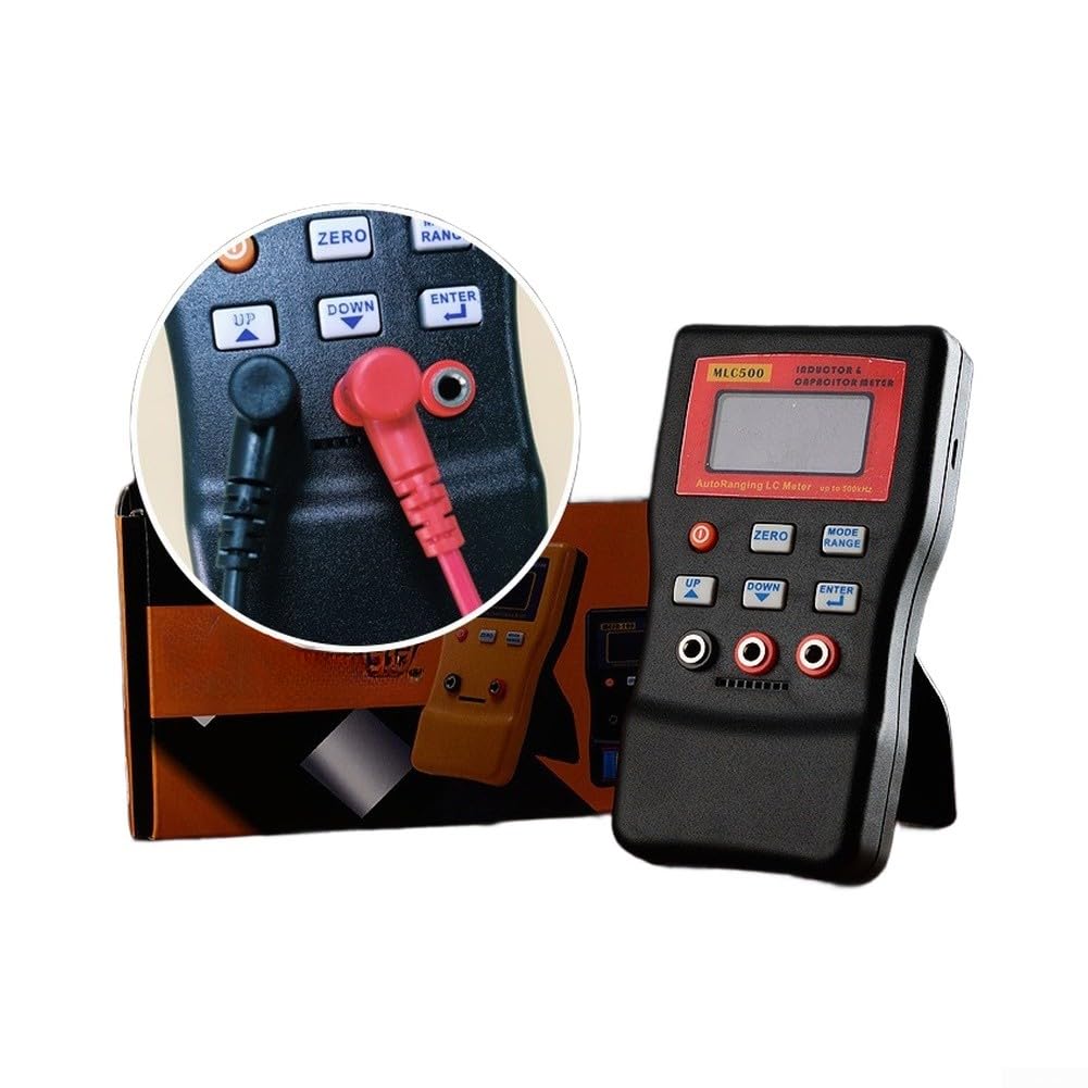 Medidor digital LCR de rango automático para inductancia de capacitancia, pantalla de 5 dígitos, 0.01pF a 100MF, 0.001uH a 100H para pruebas eléctricas (instrumento + clip)