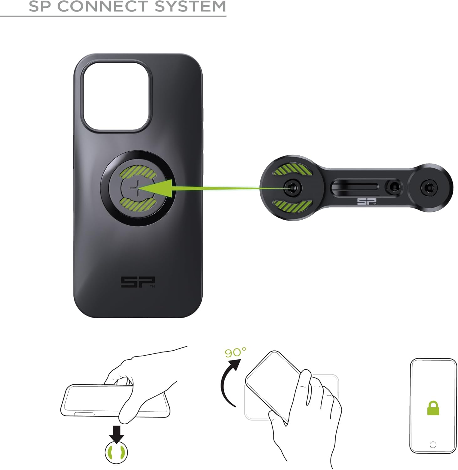 SP CONNECT Moto Bundle II | SPC+ | Compatible with Samsung S25 Ultra | Motorcycle Phone Mount | Holder for Harley Davidson & More | Phone Mount for Motorcycle Handlebars | Cell Phone Holder