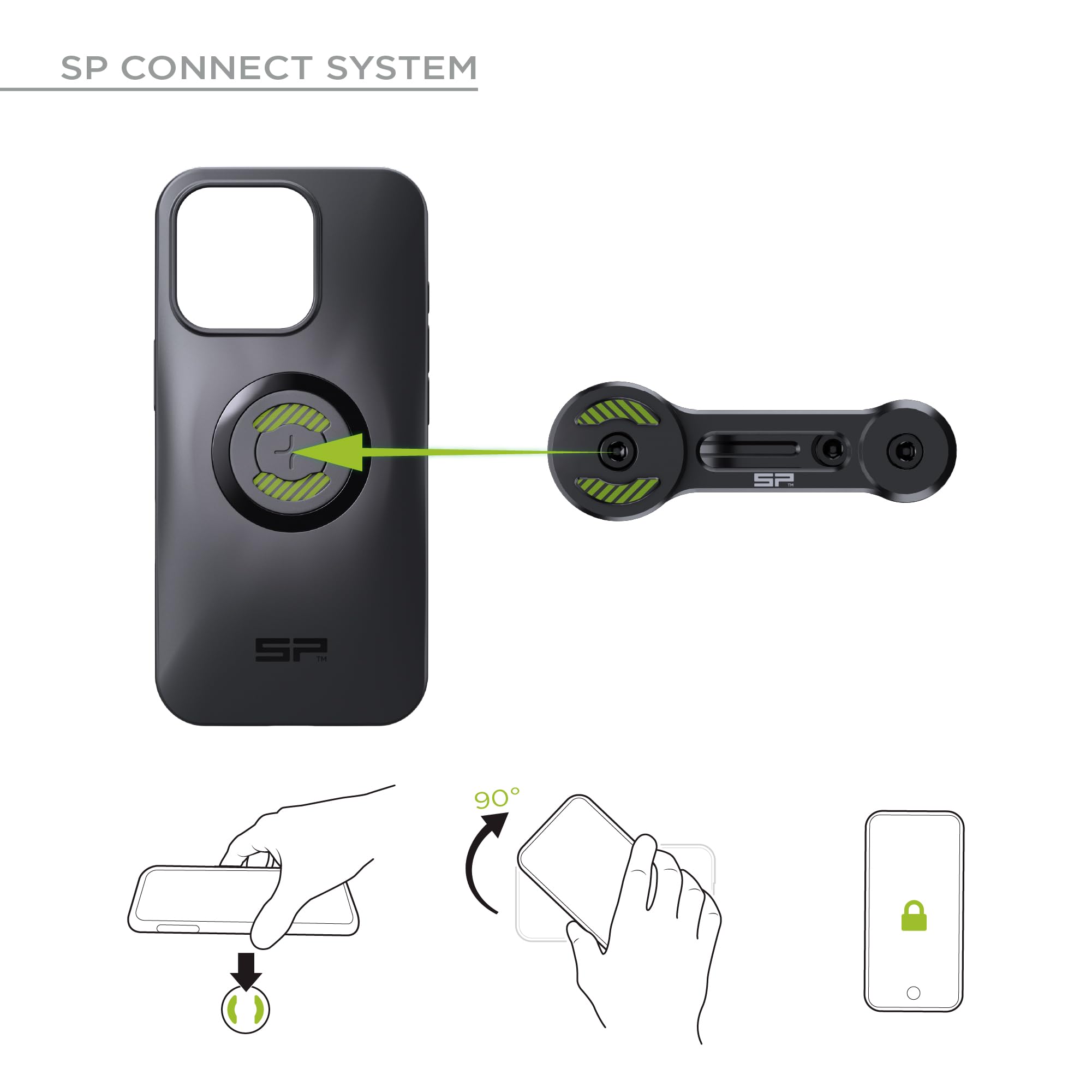 SP CONNECT Moto Bundle mit Anti Vibration Module | SPC+ | kompatibel mit  iPhone 15 Pro Handyhalter für Motorrad Bike Moped Roller