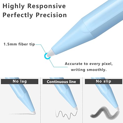Miniatura 4 de Lápiz óptico para iPad (2018-2025) con carga rápida y rechazo de palma, lápiz para Apple iPad 11th A16109876th, Pro 11 pulgadas, 13 pulgadas, M412.9
