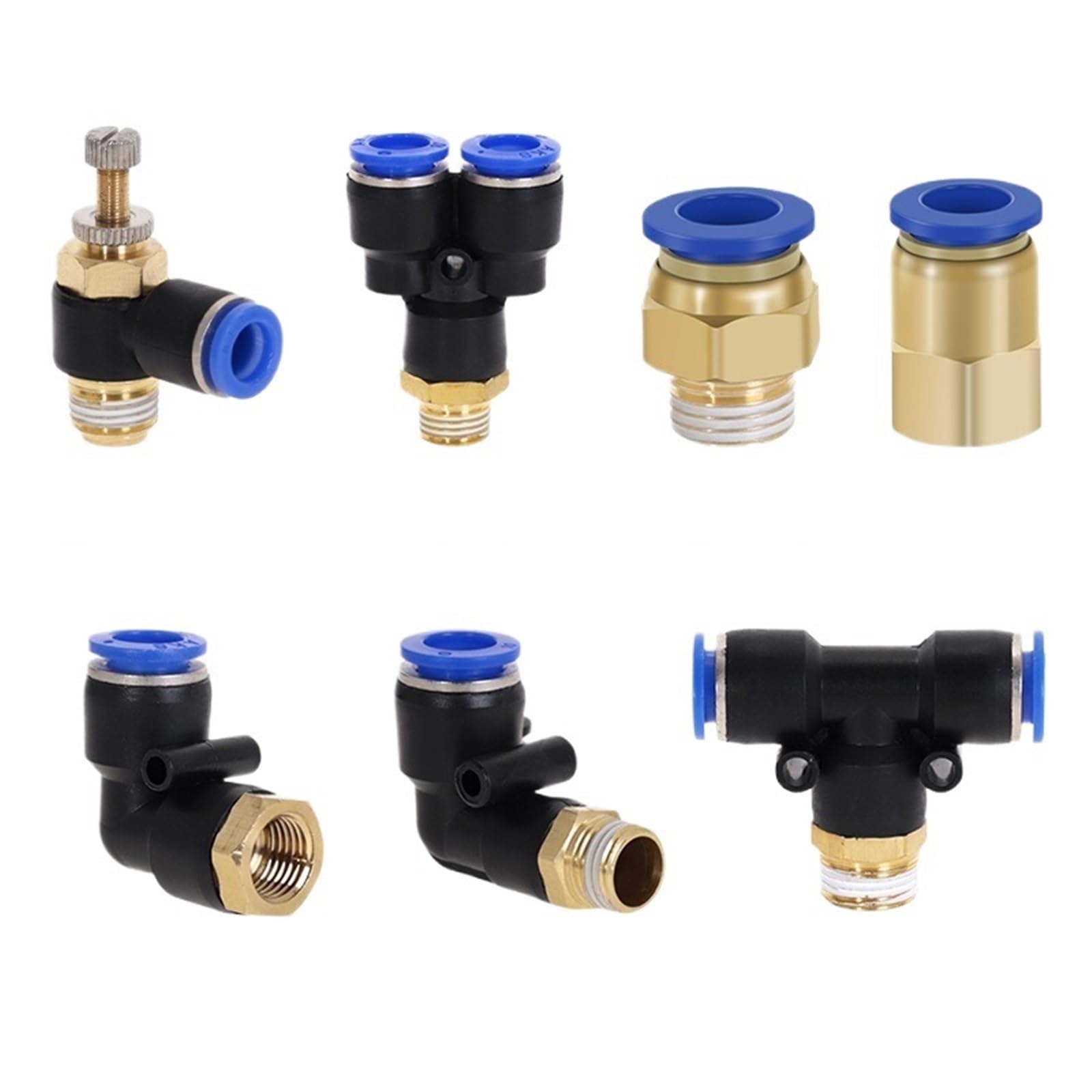Conector neumático de aire para eliminar fugas en mangueras rectas y automatización industrial