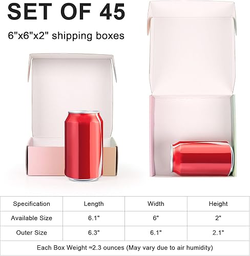 Miniatura 142 de Cajas de envío pequeñas de 6 x 4 x 2 pulgadas para pequeñas empresas, paquete de 30 cajas de correo moradas, caja de embalaje de cartón corrugado