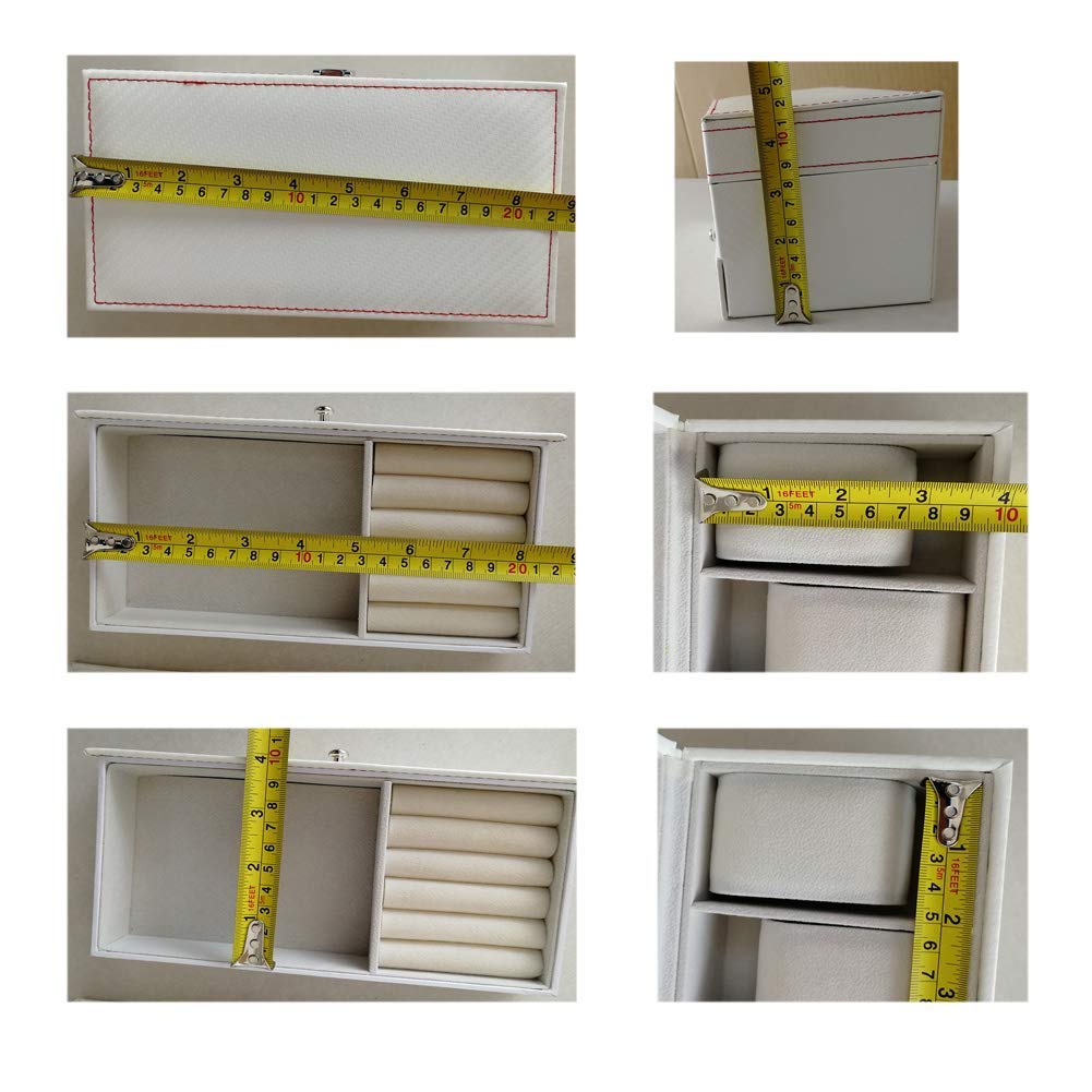 Uhrenbox mit 4 Schubladen, Schmuck-Aufbewahrungstasche, Ring- und Armbandhalter, Organizer aus PU-Leder für Damen und Herren Present