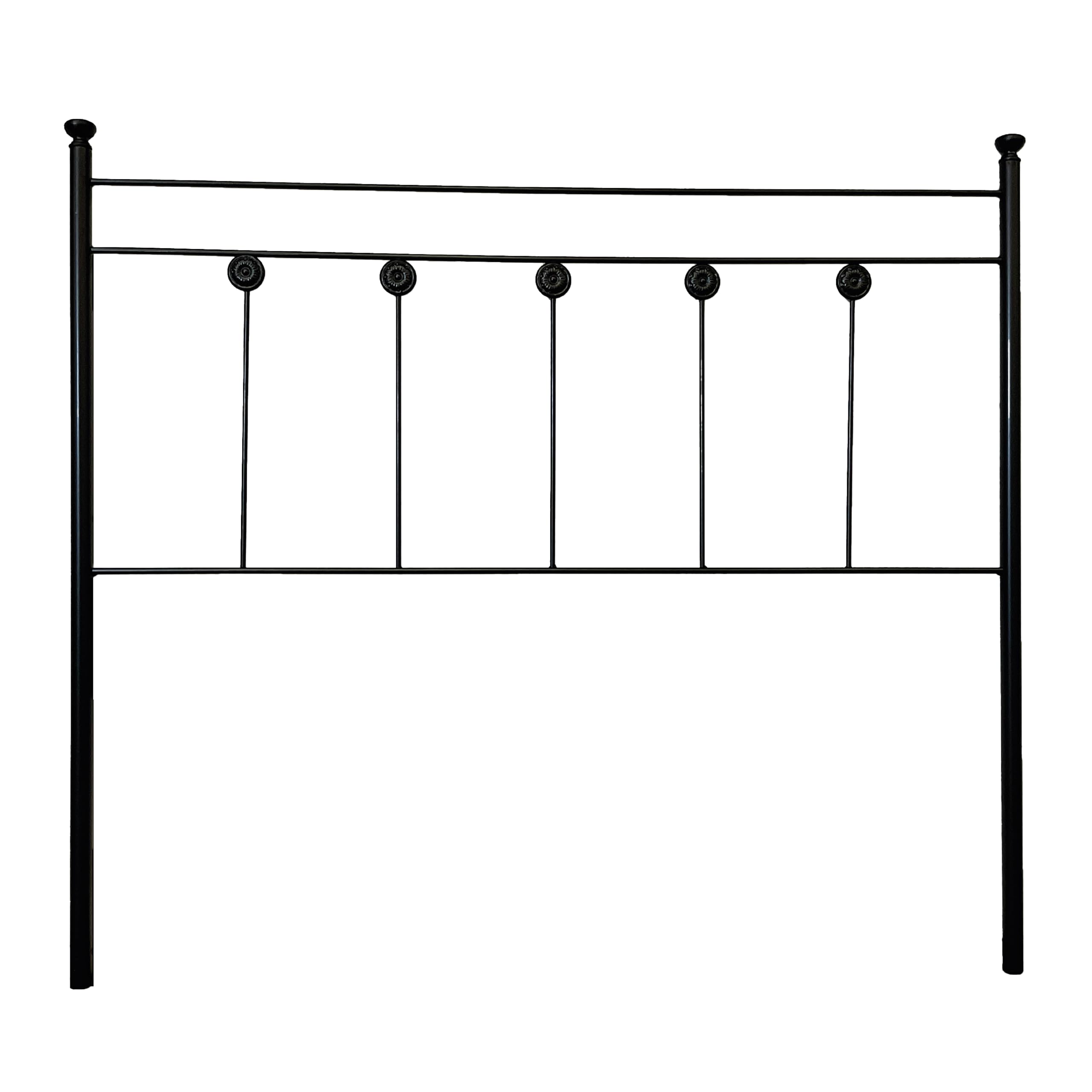 Cabecero Forja Cuenca, Cabezal para Cama, Cabecero, Cama Matrimonio e Individual, Cama De Hierro, Cabezal Forja, Cabecero Juvenil, Hecho En España (Negro, 135 cm)