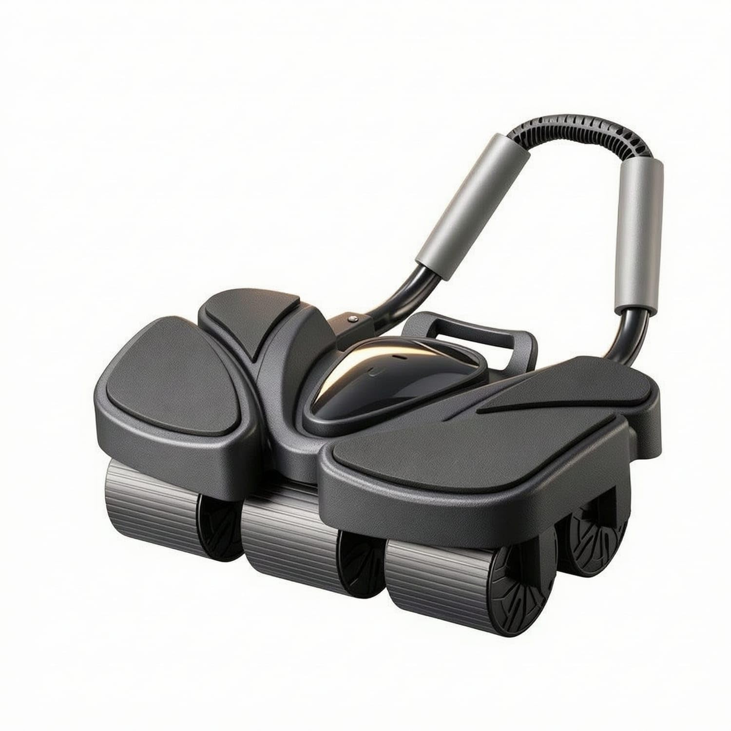Wear-Resistant Abdominal Wheel with Mats Anti-Slip Ab Roller with Exercise Mats No-Installation Ab Roller Wheel Long-Lasting for Beginners, Floor Workouts,Black, 6W W-display W-mat-image-29