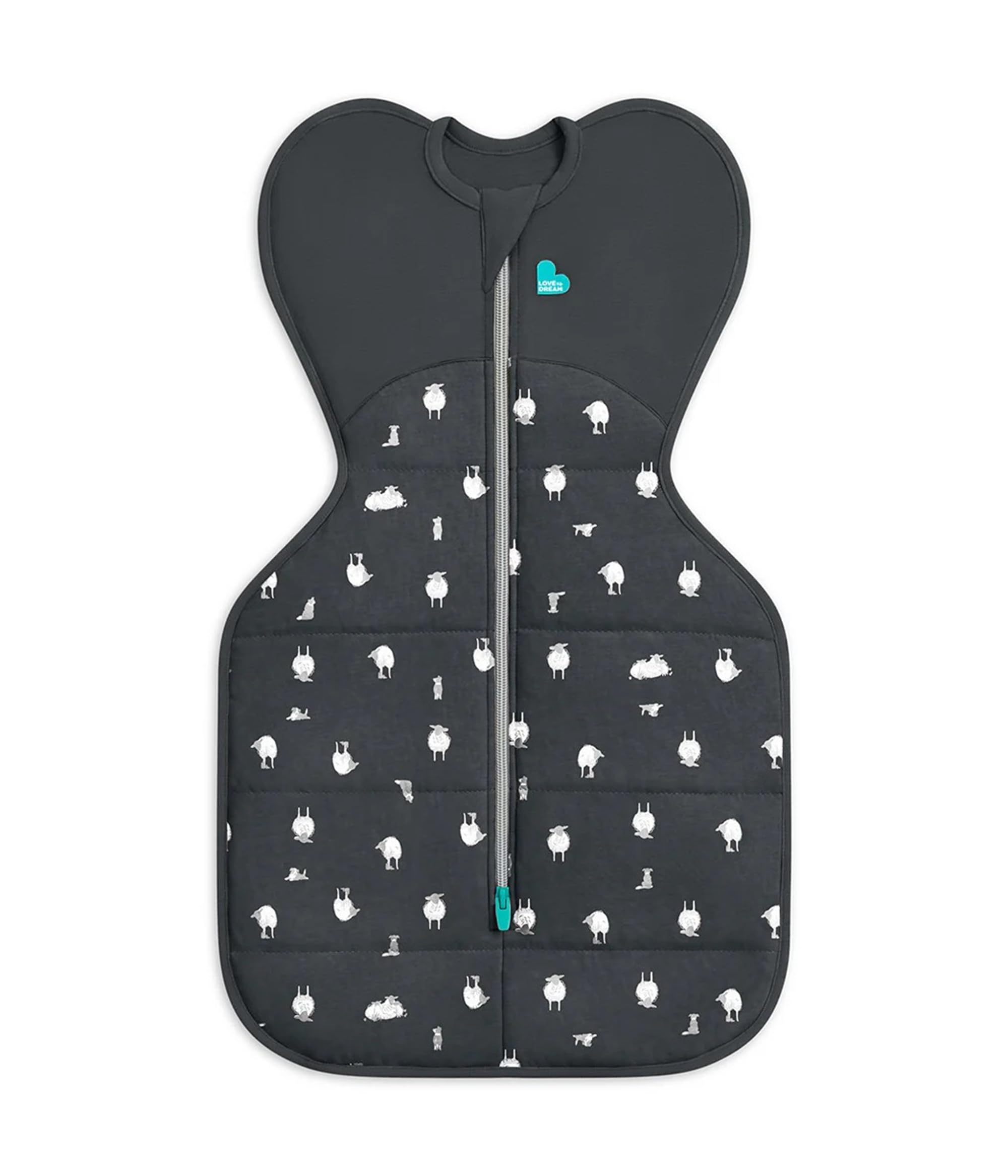 Love To Dream™ Swaddle UP™, Medium 6-8.5 kg - Lamb's Best Friend Charcoal, Medium (6-8.5kg)
