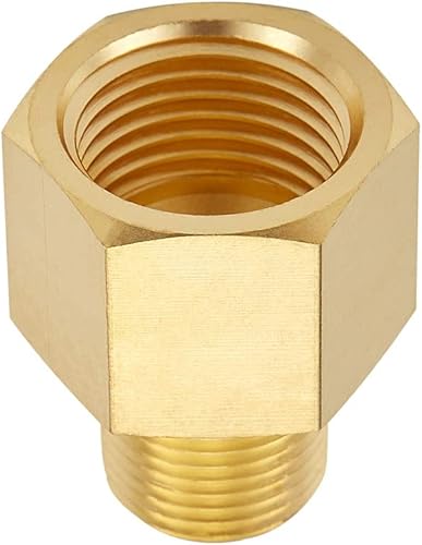 Miniatura 6 de Adaptador reductor de montaje de tubería de latón, conector de extensión hembra NPT de 14 pulgadas macho x 12 pulgada NPT hembra