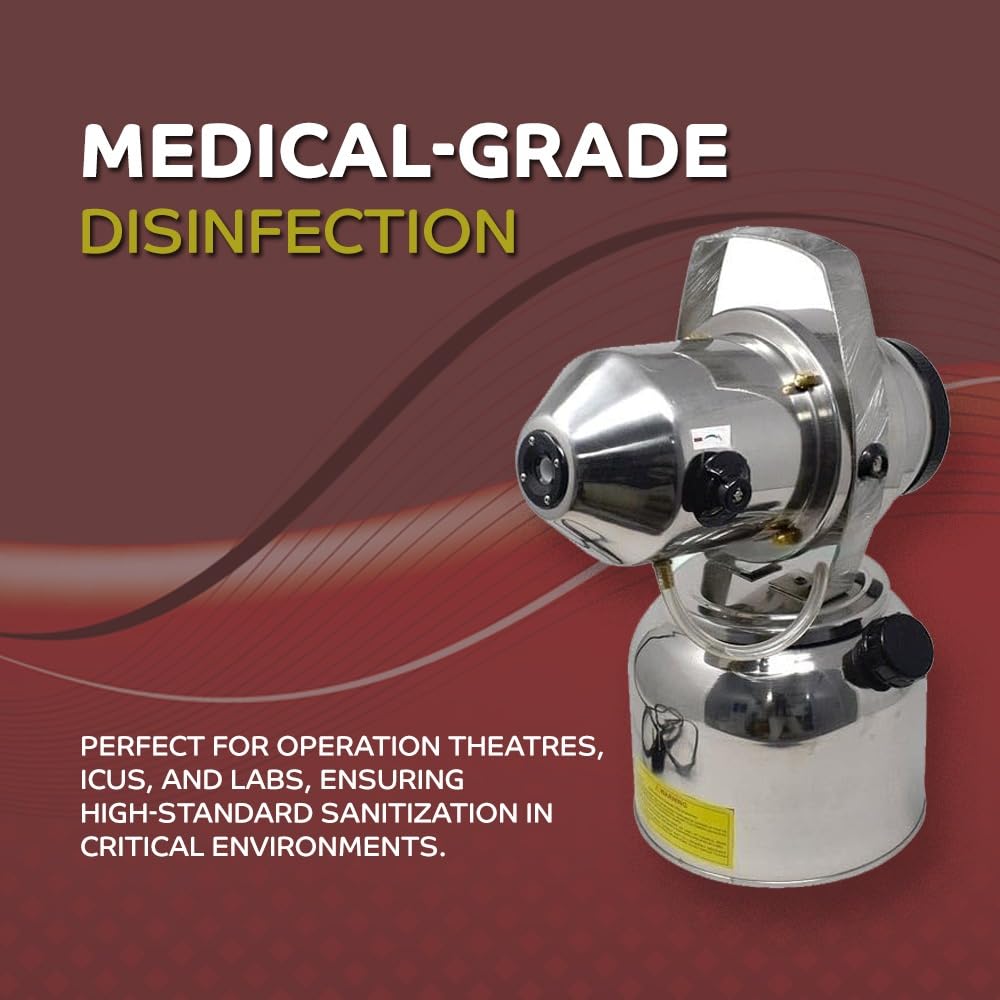 AVIS ULV Fogger Machine for Operation Theatre, ICU & Labs | Cold Disinfectant Sprayer for Medical Use | Compatible with Water-Based Solutions Portable & Electric - Silver - Image 3 thumbnail
