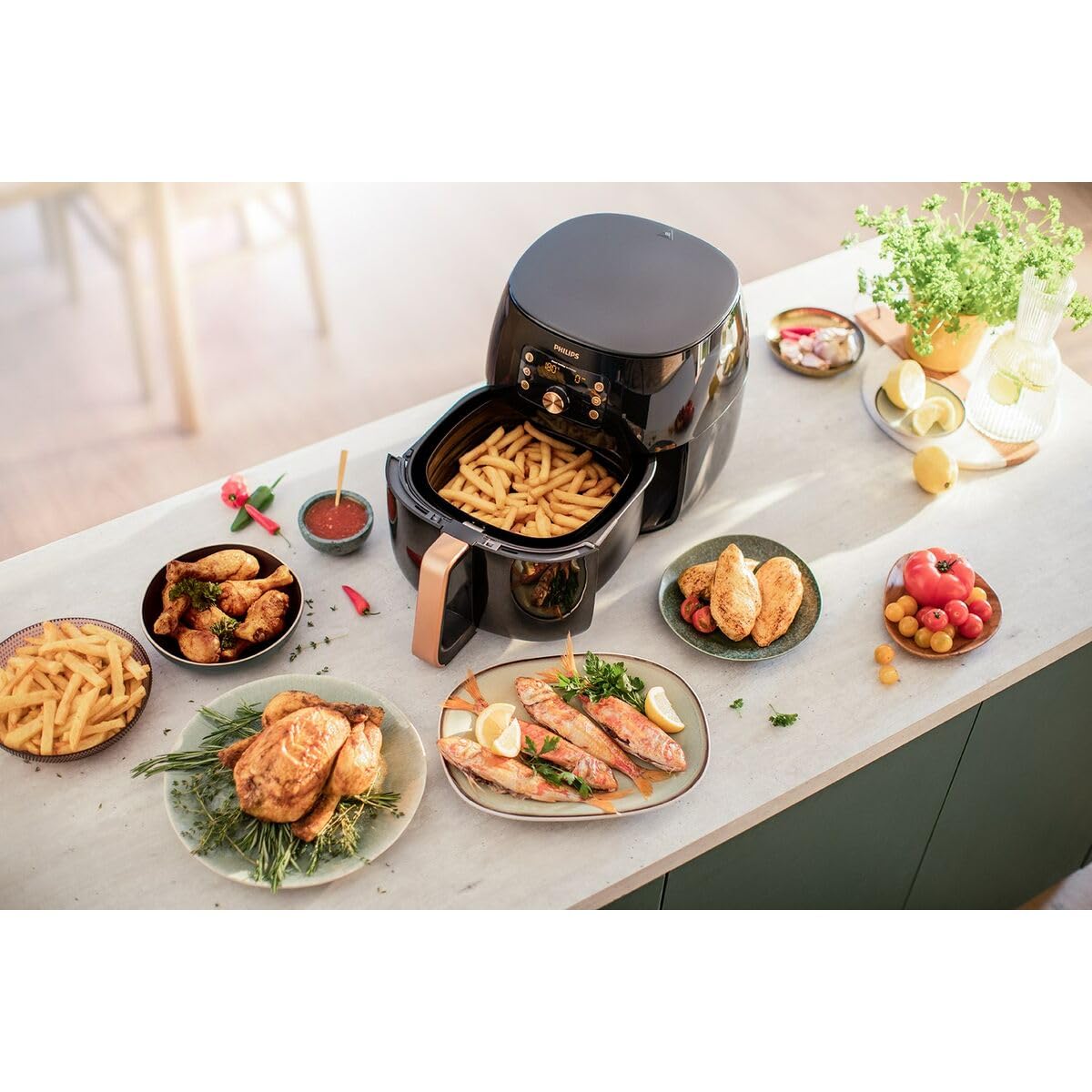 Philips Hd9867/90 HD9867/90 Frytownica, Czarny, 7,3 l
