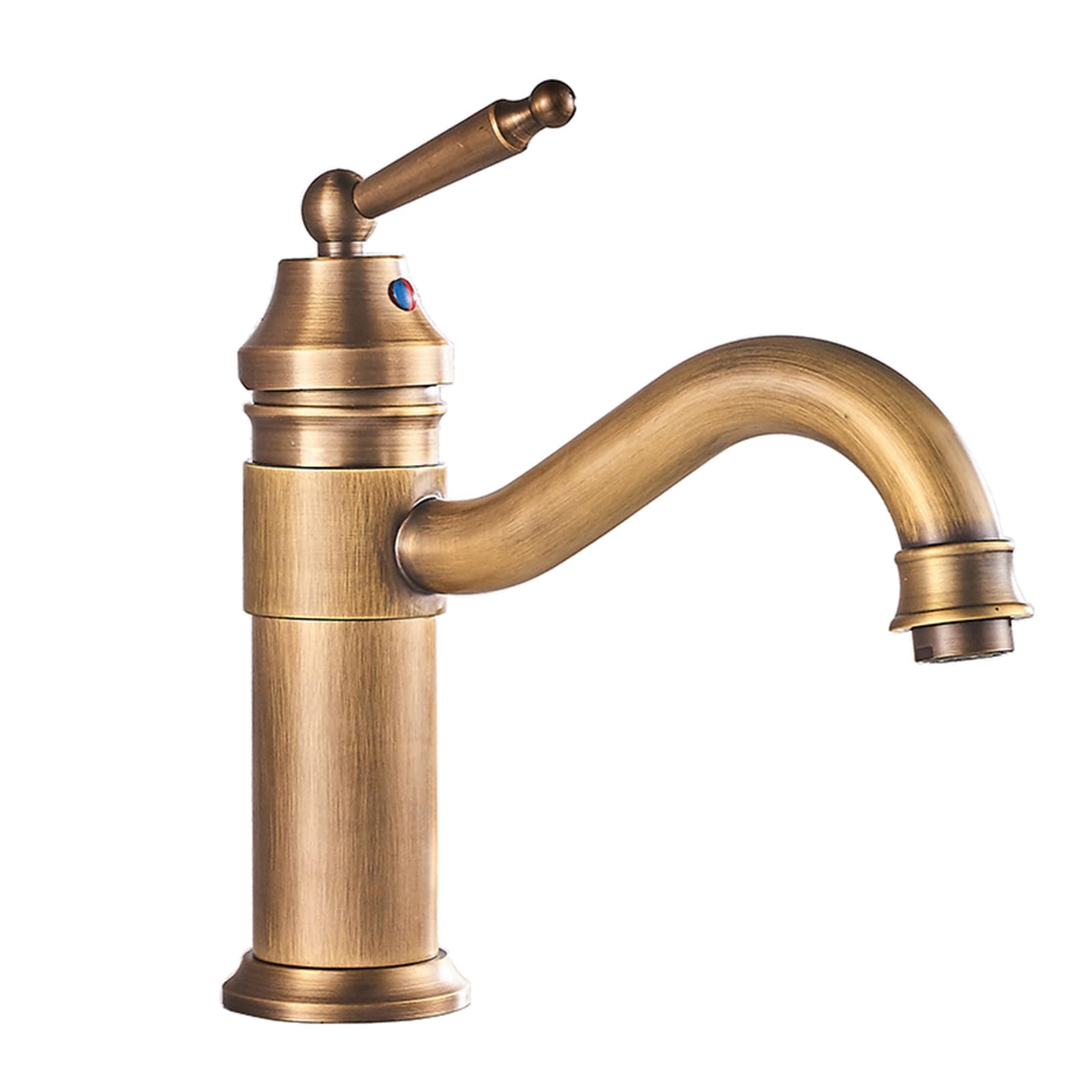 Mitigeur de salle de bain rétro eau chaude et froide en cuivre LWX