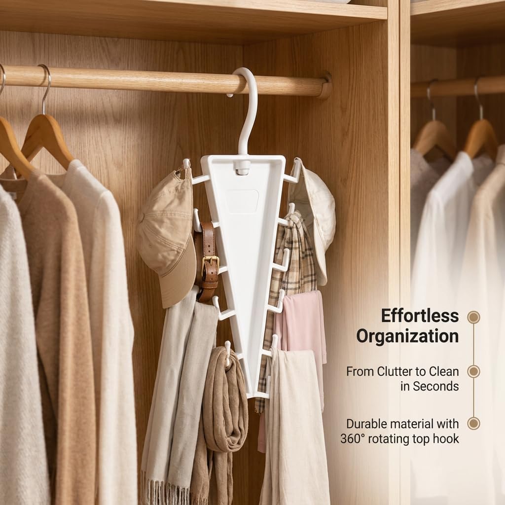 10PCS V Shape Rotating Closet Hanger