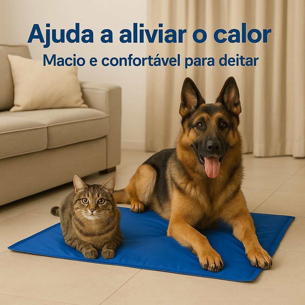 Tapete Refrescante para Pets M – 50×60 cm | Tapete Gelado com | Ideal para Cães e Gatos | Conforto, Frescor e Bem-Estar Tapete Refrescante para Pets M – 50×60 cm | Tapete Gelado com | Ideal para Cães e Gatos | Conforto, Frescor e Bem-Estar