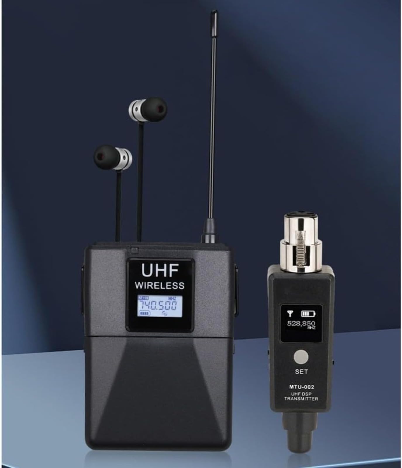 Generico Sistema de monitorización in-ear UHF 20-20 KHzstereo/Mono inalámbrico para pruebas de banda, rendimiento en vivo y guitarra