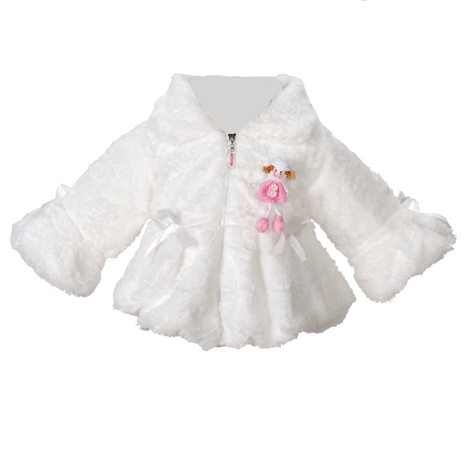 Blouson fille écru 4 ans confortable et chaud