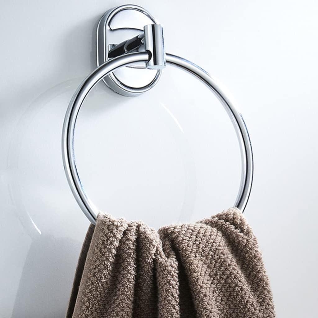 LSLYTQ Wall Mounted Bath Towel Ring, Hand Rack Roll Rail Towel Holder Rings, Chrome Bathroom Accessories, Bathroom Hardware