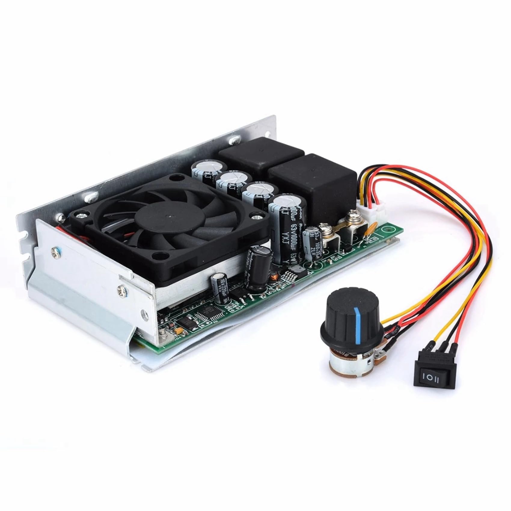 2X Controlador de Velocidad DC 10-50V 100A 3000W Controlador de Velocidad del Motor de Control PWM Reversible Programable